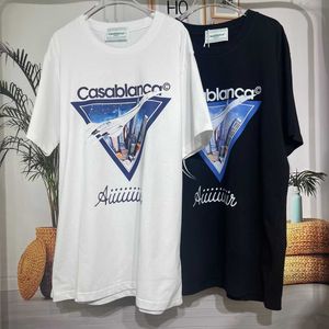 Trendy European Style CA T-shirt a maniche corte per uomini e donne Scadde per lettere di ampio petto di grande stampa stampato