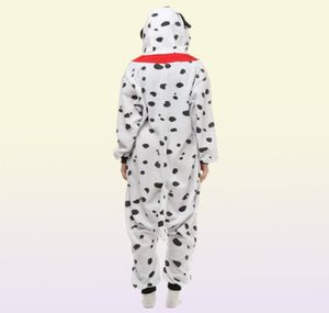 Dalmatian Dog Women039s и Men039s животные кигуруми полярные флисовые костюмы для Хэллоуина Карнаваль Новая годовой вечерин