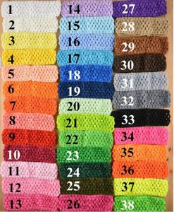 38 colors cała hiquality 15 cali nowonarodzona niemowlęta dziewczynka top tutu szydełkowy opasek na głowę Bow100pcs7963770