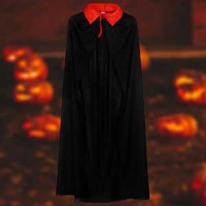 Halloween Vampire Robe Adulto Crianças Veludo Cabo Capuz Capuz Costume Medieval Witch Wicca Vampire Cosplay Costume para Halloween