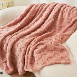 Cama de veludo de cobertor quente Adorável de cama de linho de pele simples xale de xale de inverno pedra para home manta sofá toalhas macias cobertores macios