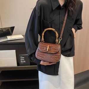 Brand Bamboo tote bag Handbag Designer Women's Crocodile Shoulder bag Saddle Purse Luxury Envelope Small Bag Famous Fashion Classic Wallet Crossbody Bag