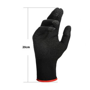 Touch Screen Gloves Game Supplies Gaming Finger Thumb Sleeve Gloves Sweatproof Silver Fiber Games Gloves for Phone Games