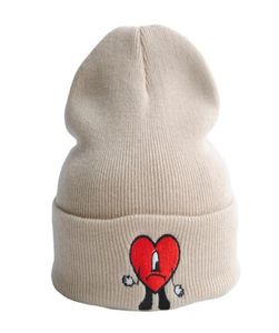 Badbunny Bad Rabbit Bordado Chapéu de malha europeu Autumn e Winter Hat Woen Fiz chapéus para homens e mulheres GC17184643956