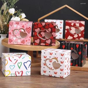 Gift Wrap 6st Rectangle Valentine's Day Love Paper Box Candy Cookies Packaging Surprise Boxes Weeding Meeting