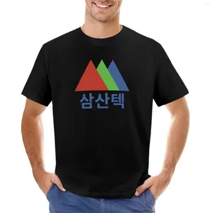 Men's Polos Start-Up - SAMSAN TECH (Hangul) T-Shirt Edition Summer Top Plain T Shirt For Men