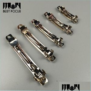 Clip per capelli Barrettes fai -da -te Fai a mano Accessorio in metallo MATIC MATIC Spring Clip Pronzo a filo a filo 5 dimensioni 50pcs/Gioielli consegna a goccia di lotto dhmsi