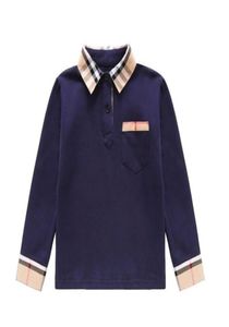 Camisa infantil tsshirts thirtdown colar de manga longa Camiseta de algodão crianças camisa xadrez camisa de menino Spring Autumn1881391