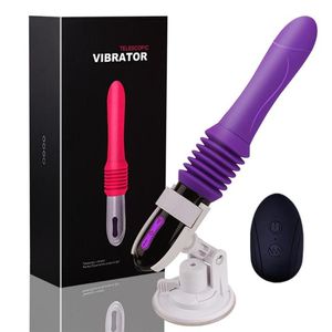 Massage upp och ner rörelse sexmaskin kvinnlig dildo vibrator kraftfull hand automatisk penis med sugkopp sexleksaker för wo8495765