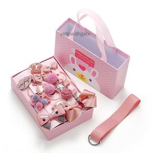 Neue Babyhaarzubehör Südkorea Prinzessin Kopfschmuck 18 -teiliges Haarnadel und Haarende Geschenkbox Set