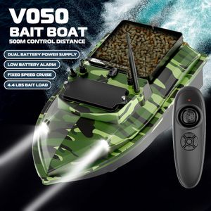 Fishing Bait Boat 500m Remote Control Bait Boat Dual Motor Fish Finder 2KG Loading Support Automatic Cruise with Night Light