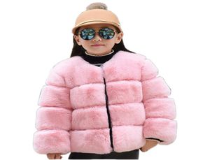 Mode Kleinkind Girl Pelz Mantel Elegante weiche Pelzmanteljacke für 310 -jährige Mädchen Kinder Kinder Winter Dicke Mantel Outerwear3640179