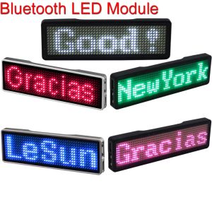 Bluetooth LED Module Name Badge DIY Programmable Scrolling Message Board Mini LED Display HD DIY Electronic Kit