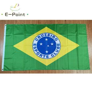 Brezilya Cruzeiro Esporte Clume Bayrağı 35ft 90cm150cm Polyester Flags Banner Dekorasyon Uçan Ev Bahçesi Flagg Festival Hediyeleri3459220
