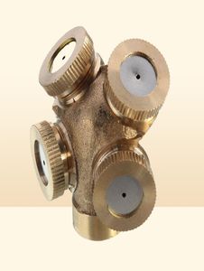 Hole Adjustable Brass Spray Misting Nozzle Garden Sprinkler Irrigation Fitting Watering Equipments8650128