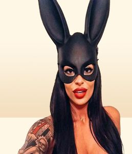 Sprzedawaj kobiety Halloween Bunny Mask Sexy Cosplay Maski Rabbit Uszy Maski imprezowe Kostium nocny akcesoria 2022 Y2205231995841