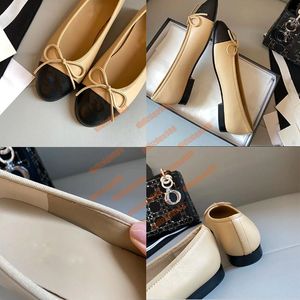 Designer Shoe Womens Dress Shoes Spring Autumn 100% leather letter bow Ballet Dance formal shoes fashion woman Flat boat shoe Lady Trample Lazy Loafers