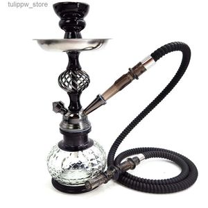 Other Home Garden Mini Portable Metal Hookah Single Pipe Double Tubes Arabian Shisha Set Accessories Narguile Gift Complete Hookah L46