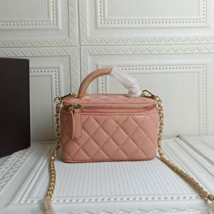 Women Designer Classic Quilded Vanity Box torebki z lustrem TOP CO Uchwytu
