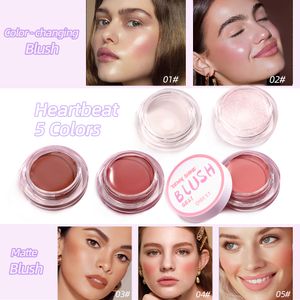 Face Blusher Cream Matte Natural Cheek Tint Brighten Face Waterproof Face Contouring Cosmetics Blush Lipstick Soft Female Makeup