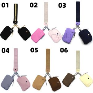 Rings Yoga wristlet clutch bag keychain wallet yoga bag gym bag mini Designer purse with detachable zipper wrap around wrist guard walle