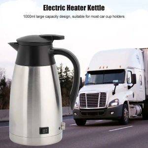 Värmare 1000 ml 12V 24V Electric Kettle Universal Car Kettle Electric Heater Kettle Pot Portable Water Heater Vattenkokare