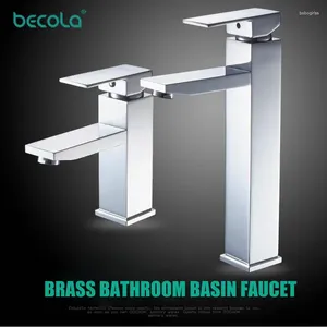 Rubinetti del lavandino da bagno Becola Fashion Classic Brass Square Basin Rucce Missole a manico singolo B-7030