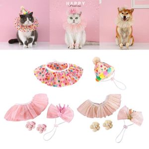 Köpek giyim prenses kafa bandı önlük atkı yavru kedi şapka küçük kedi cosplay kostüm aksesuarları