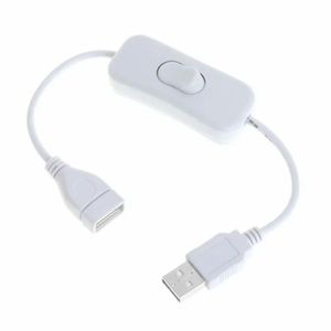 Escam 28cm USB -kabel med omkopplare på/av kabelförlängning Växla för USB -lampa USB -fläktförsörjningslinje Hållbar varm försäljning Adapter för USB -lampförlängning