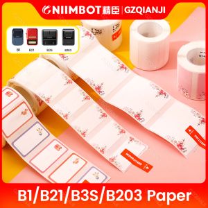 Printers Niimbot B21 B3S B203 Etichetta incollata adorabile etichetta per etichette macchine Carta di stampa a tre etichette Anti Termica Colore autodesivo