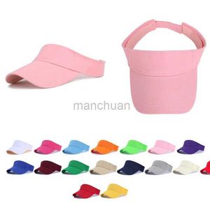 Visors Ball Caps Sommer Sun Protection Peaked Mütze Unisex Feste Farbe Sonnenkappen Outdoor Sport Casual Sun Hut Tennis Hut Baseball Cap Visor 24412