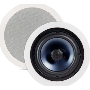 POLK Audio RC60I 2 Yollu Premium Tavan Hoparlörleri - İç/dış mekan yerleşimi, nemli ve nemli ortamlar için mükemmel - Beyaz Boyanabilir Izgara (Çift)