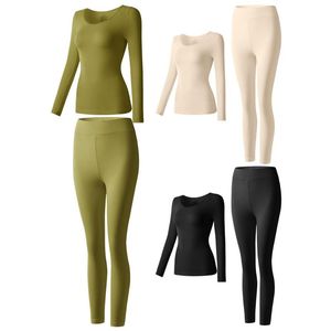 Kvinnors termiska underkläder Set Winter Warm Base Layer Set Long Underwear Top Bottom Cold Weather Ultra-Soft Long Set Base Layer