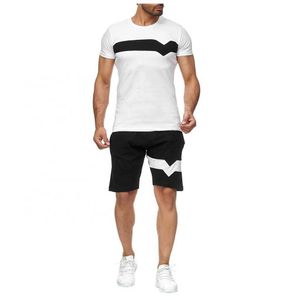 Men por atacado shorts de verão definem a camisa de moda mais recente personalizada de moda e conjunto curto