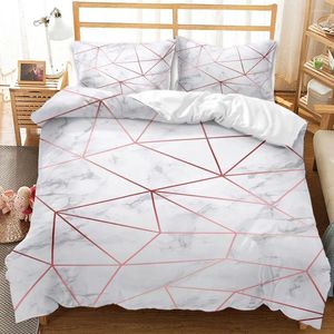 Conjuntos de roupas de cama de impressão 3D Conjunto de luxo geométrico Euro Cama de edredão de edreca de edrega tampa de travesseiro de alta qualidade Têxtil caseira Soft confortável