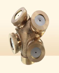 Hole Adjustable Brass Spray Misting Nozzle Garden Sprinkler Irrigation Fitting Watering Equipments6681931