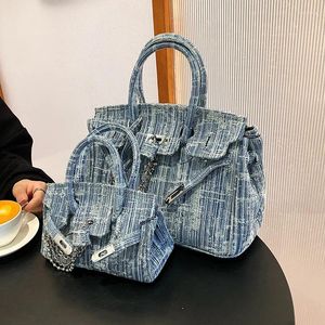 Сумки для хранения мессенджеры Canvas Bag Корейские перекрестные торговые торговые точки женские джинсы Джинсовая сумочка Eco плечо Kellyed Crossbody ежедневно