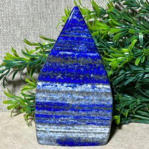 Декоративные фигурки Crystal Natural Lapis Lazuli Tower Бесплатная форма красоты высокий кварц Рейки Минералы Gemstone Healing Stripe Украшение