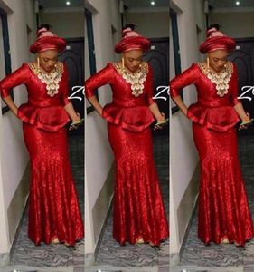 Custom Made Nigerian Sequined Vestidos Shiny Prom Dress Aso Ebi Long Sleeve Evening Gowns Event Wear Cheap Style Prom Dresses4221450