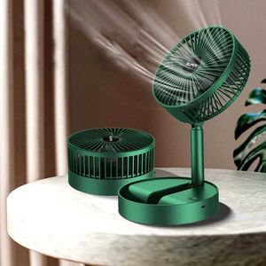 Elektriska fläktar Fällbar USB -uppladdningsbar fläkt Portable Mini Cooling Fan 3 Hastigheter Super Quiet Justerbar Höjd Teleskop Elektrisk fläkt