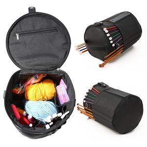 Tote de bolsa de armazenamento de fios de tricô para ganchos de crochê de lã A agulhas de tricô Organizador doméstico DIY Ferramentas de costura Acessórios