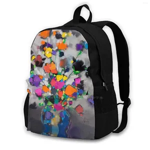 Backpack Floral Spectrum 1 Rucksack Knapsack Storage Bag Naismith Scottish Artist Colour Abstraction