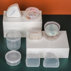 Powder Puff Box Rectangle Clear Plastic Jewelry Case Container Packaging Box for Earrings Rings Beads Collecting Small Items