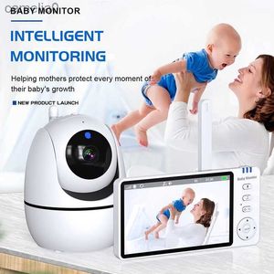 Baby Monitors 5-inch electronic baby monitor pan zoom baby camera bidirectional audio night vision nanny monitor baby monitor video monitoringC240412