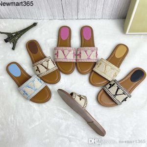 Netizens Letter V Family Sticked Flat Bod Pantoffeln für Frauen tragen Sommerschuhe Sandalen 5 Farben