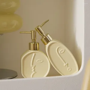 Depolama şişeleri seramik yüz kaktüs el yıkama şişesi dekorasyonu el banyo duş jel bölünmüş boş yüksek güzellik pres el sanatları