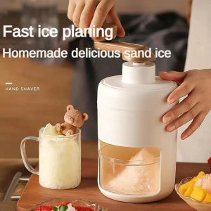 Shavers Electric Dual Blade Ice Crusher 200 ml Commercial Snow Cone Granizing Machine With Free Tray Home Icy Drink Smoothie Maker