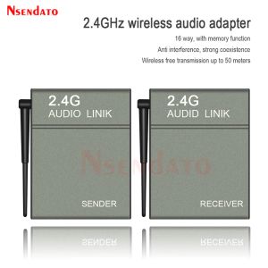 Адаптер BX501 50M Universal 2,4 ГГц стерео беспроводной беспроводной музыки Hifi Music Audio Sender Sender Receiver Adanting Adapter Adapter для усилителя