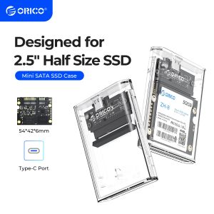 エンクロージャーOrico 2.5インチハーフサイズSSDケースタイプ型ハードドライブエンクロージャー5GBPSサポート半分スリム2.5インチSSDミニサイズのオートスリープ