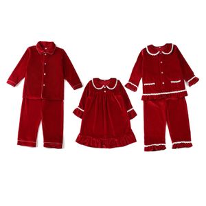 Sıcak satış eşleşen aile unisex giyim Noel pijamaları setler Yumuşak Velvet Erkek Kız Kızlar Noel Pijamaları Yeni Yıl Aile Bakışı